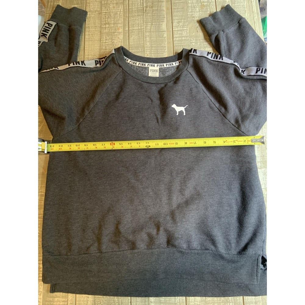 PINK Victoria Secret Women's Gray‎ Long Sleeve Pride Pullover Sweatshirt L Large